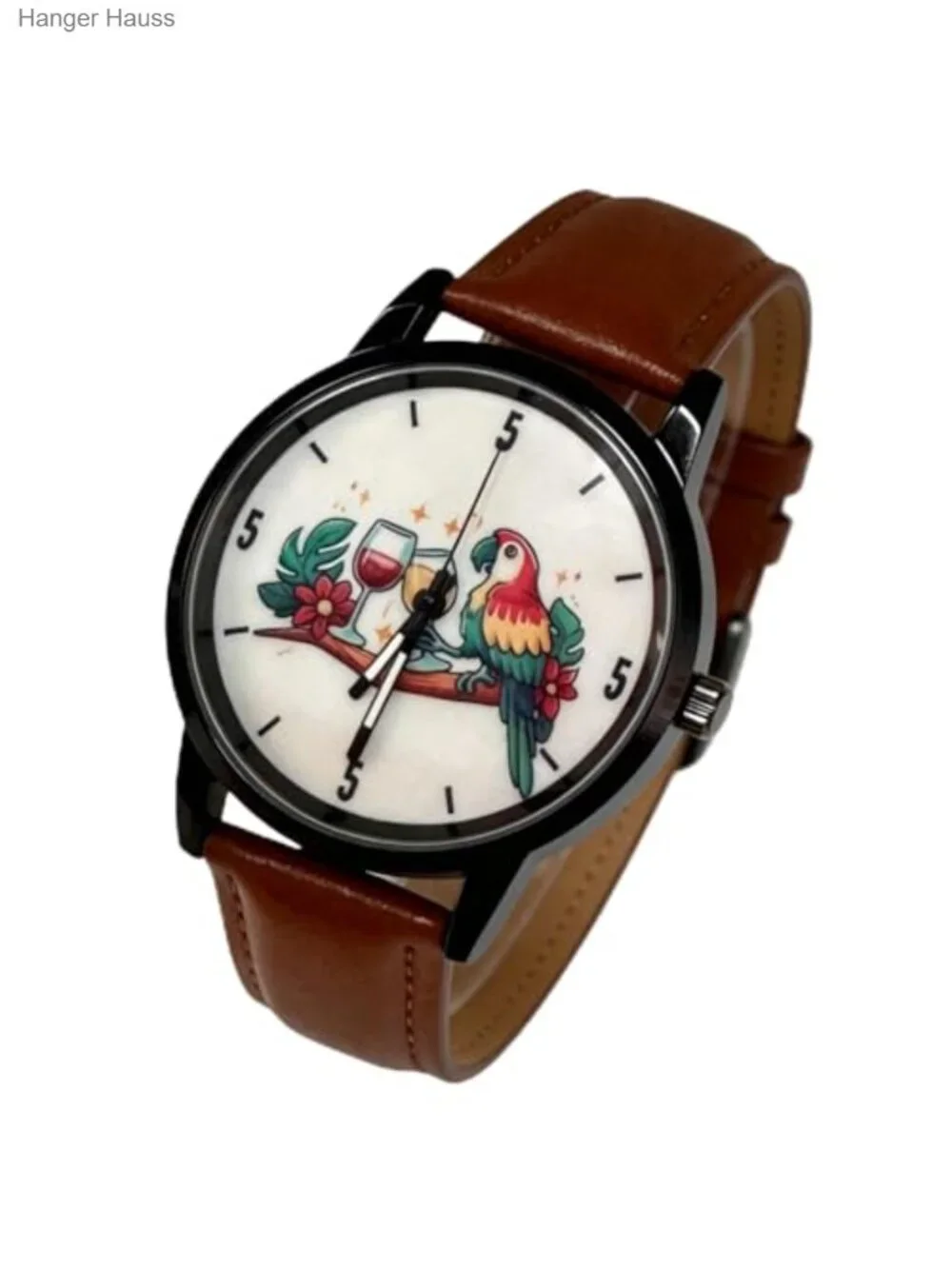 Retro Quartz Leather Watch - It's 5 O'Clock Somewhere Casual Vacation Style
